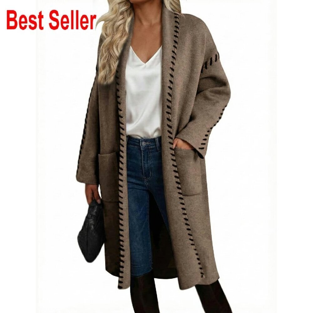 Oversized Chunky Knit Cardigan Coatigan Minimalist Elegant Fall Winter Layering